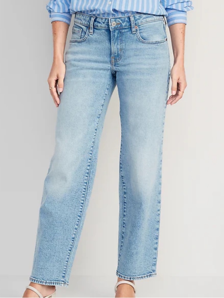 Old Navy Light Blue Straight-Leg Jeans